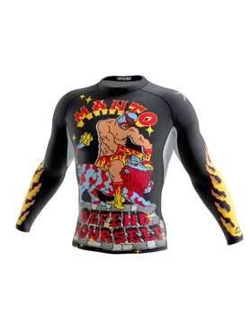 MANTO lutador RASHGUARD-black